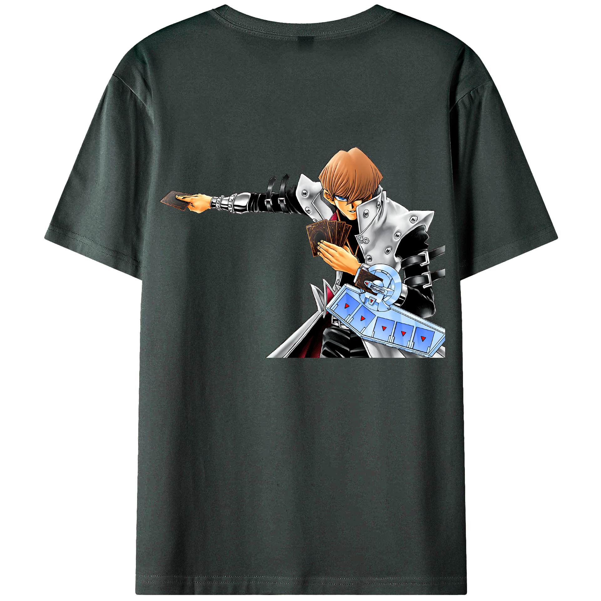 （画像用） 遊☆戯☆王 Yu-Gi-Oh! 綿100％ メンズ半袖Tシャツ（バックプリント） 通気性